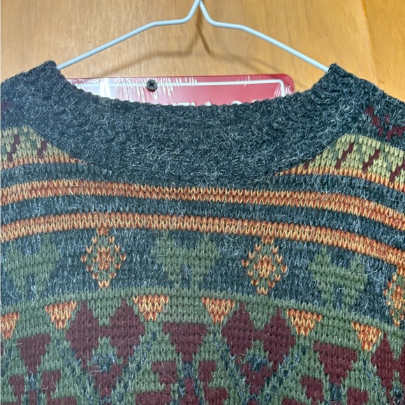 Sears Men's Crewneck Sweater - Multicolor Geometric - Picture 2 of 10